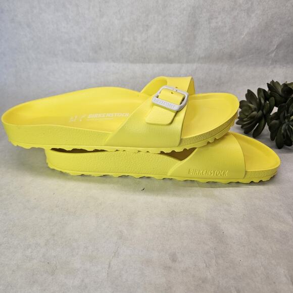 Birkenstock Madrid EVA Sandals Yellow Women 41 Sz US 10 Lightweight Slides - Picture 8 of 8